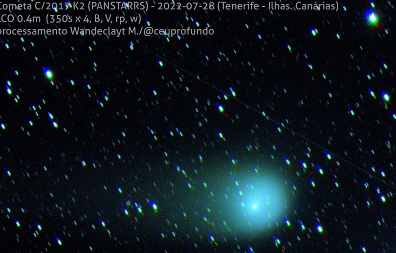 Cometa K2 chega hoje ao ponto mais próximo da Terra